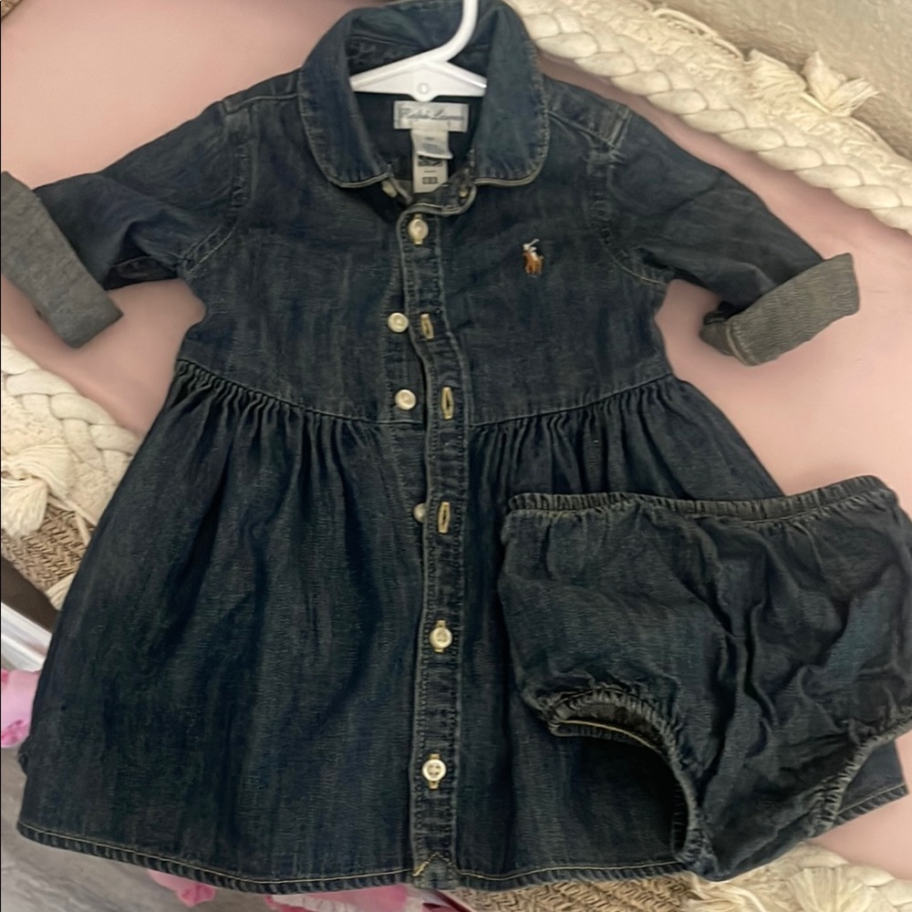 Ralph Lauren Dark Denim Dress with Bloomers